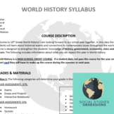World History Syllabus Middle and High School Template