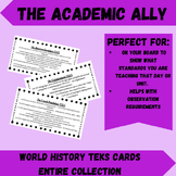 World History TEKS Cards- Entire Collection