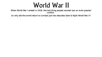 Preview of World History - The Pre-WWII Era PowerPoint