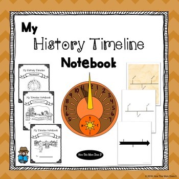 World History Timeline Book - Cover Pages and Blank Templates Included