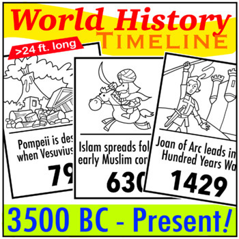 Preview of World History Timeline b/w