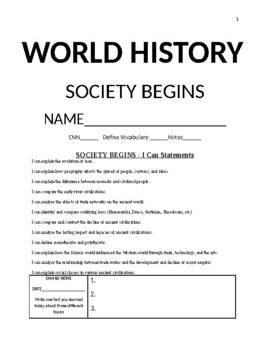 Social Studies Packets World History Worksheets Teaching Resources Tpt