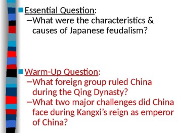 Preview of World History- Unit 4- Classical Japan Powerpoint