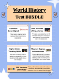World History Unit Exam Bundle (EVERY Unit Exam for the FU