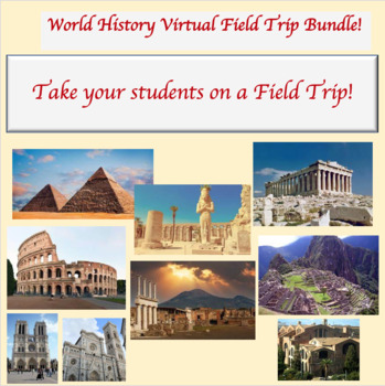 Preview of World History Virtual Field Trip Lessons Bundle