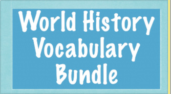 Preview of World History Vocabulary Bundle