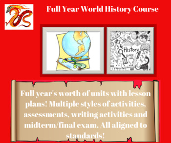 Preview of World History Whole Course with Midterm and Final Exams