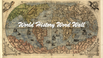 Preview of World History Word Wall