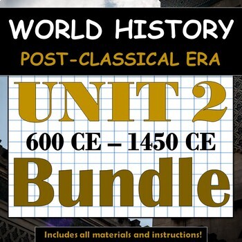 Preview of World History / World Civilizations - The Post-Classical Era - Unit 2 Bundle!