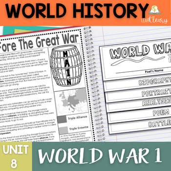 Preview of World History World War 1 Interactive Notebook Unit with Lesson Plans