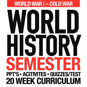 Preview of World History World War I to Cold War Second Semester Bundle GOOGLE DRIVE