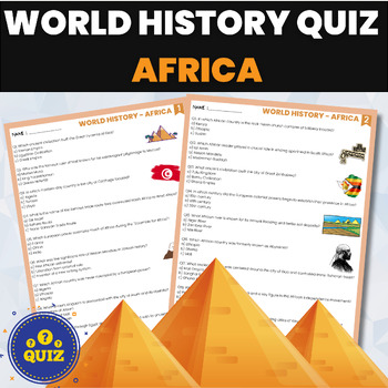 Preview of World History and Geography Africa Quiz | African History and Geography