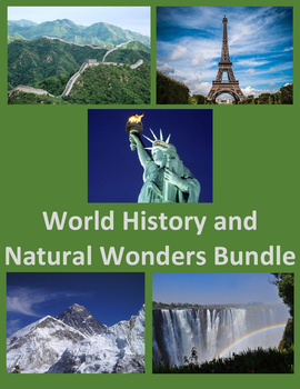 Preview of World History and Natural Wonders YEARLY Bundle Digital