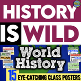 World History is Wild Poster Set | 15 Amazing Posters for 
