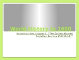 World History to 1600, powerpoint lecture, 'Human societie