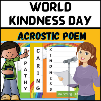 Preview of World Kindness Day Acrostic Poem | Kindness Activity | Seasonal Collaborative
