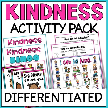 Preview of World Kindness Day Activities and Games - Differentiated Be Kind - Social Skills