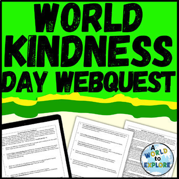 Preview of World Kindness Day Activity WebQuest for Mental Health and SEL