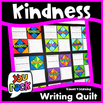 Preview of World Kindness Day Activity- Writing Prompts Quilt with Random Acts of Kindness