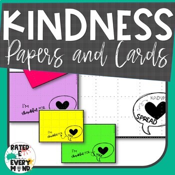Preview of World Kindness Day Papers and Cards R.A.K Kindness Activity