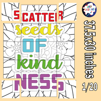 Preview of World Kindness Day Collaborative Classroom Poster - Be Kind / Harmony Day decor