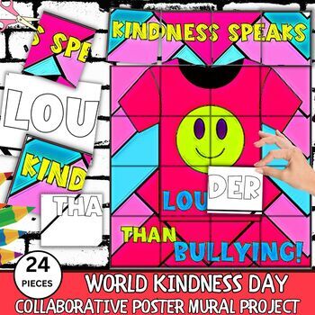 Preview of World Kindness Day-Collaborative Poster Mural Project Kindness Matters Craft