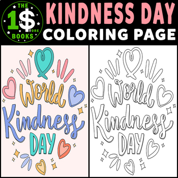 Preview of World Kindness Day Coloring Page | 13 November Holiday Coloring Sheet