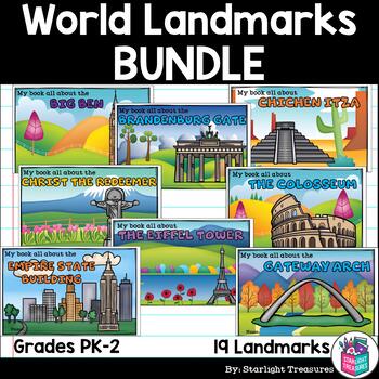 Preview of World Landmarks Bundle Complete Unit for Early Learners