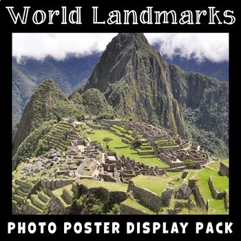 Preview of Famous World Landmarks Posters | Social Studies Vocabulary | Geography