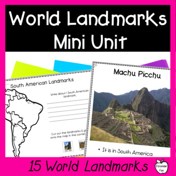 Preview of World Landmarks Lessons - 15 Famous Places Geography & Social Studies Unit