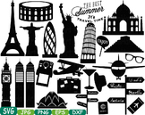 World Landmarks travel City Buildings clip art rome italy 