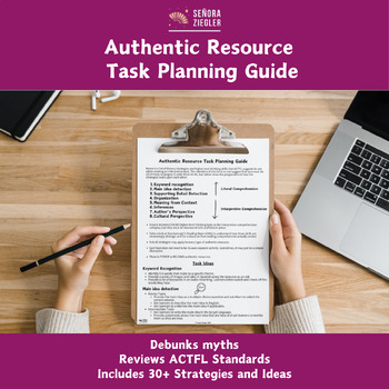 Preview of World Language Authentic Resource Task Planning Guide | 30+ ideas