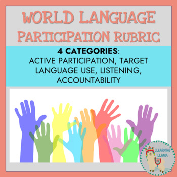 Preview of World Language Participation Rubric