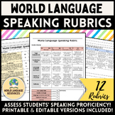 World Language Speaking Rubrics (French, Spanish, Italian,
