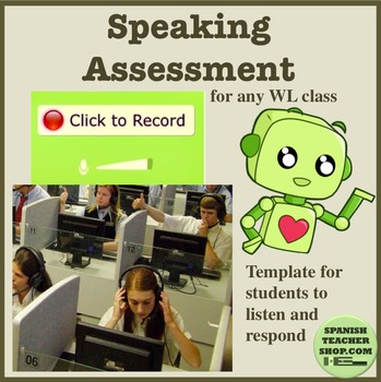 Preview of World Language Vocaroo Speaking Assessment Template