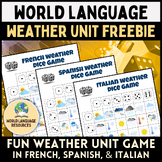 World Language Weather Dice Game Freebie - Spanish, French