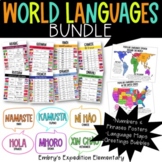 World Languages Bundle: Maps, Greetings, Numbers & Phrases