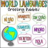 World Languages Greetings Bubbles