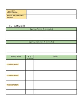 World Languages Lesson Plan Template by Sarah Mallari | TPT