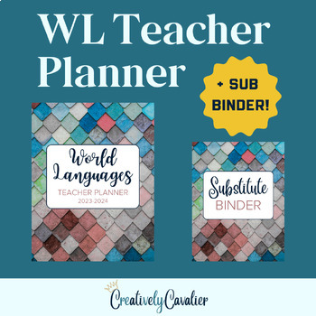 Preview of World Languages Teacher Planner (& Sub Binder)