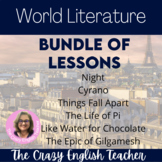 World Literature Growing Bundle of Lessons Distance Learning