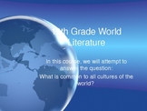 World Literature Introductory PowerPoint