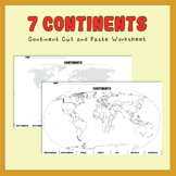 World Map 7 Continents Earth Day Activities and Printables