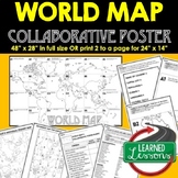 World Map Collaborative Poster, World Mapping Activity, Wo