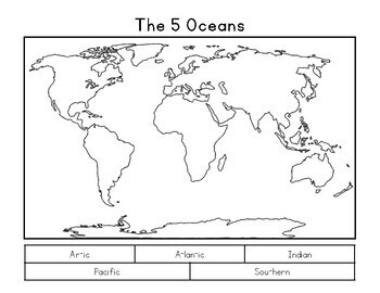 blank map of the world continents and oceans