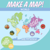 World Map Interactive Bulletin Board Geography Activity | 