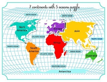 Map Mundi Continents - online puzzle
