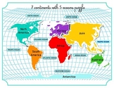 World Map Interactive Puzzle, Printable world map Puzzle, 