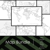 World Map Labeling Activity Bundle