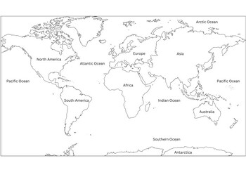 Preview of World Map Outline PDF